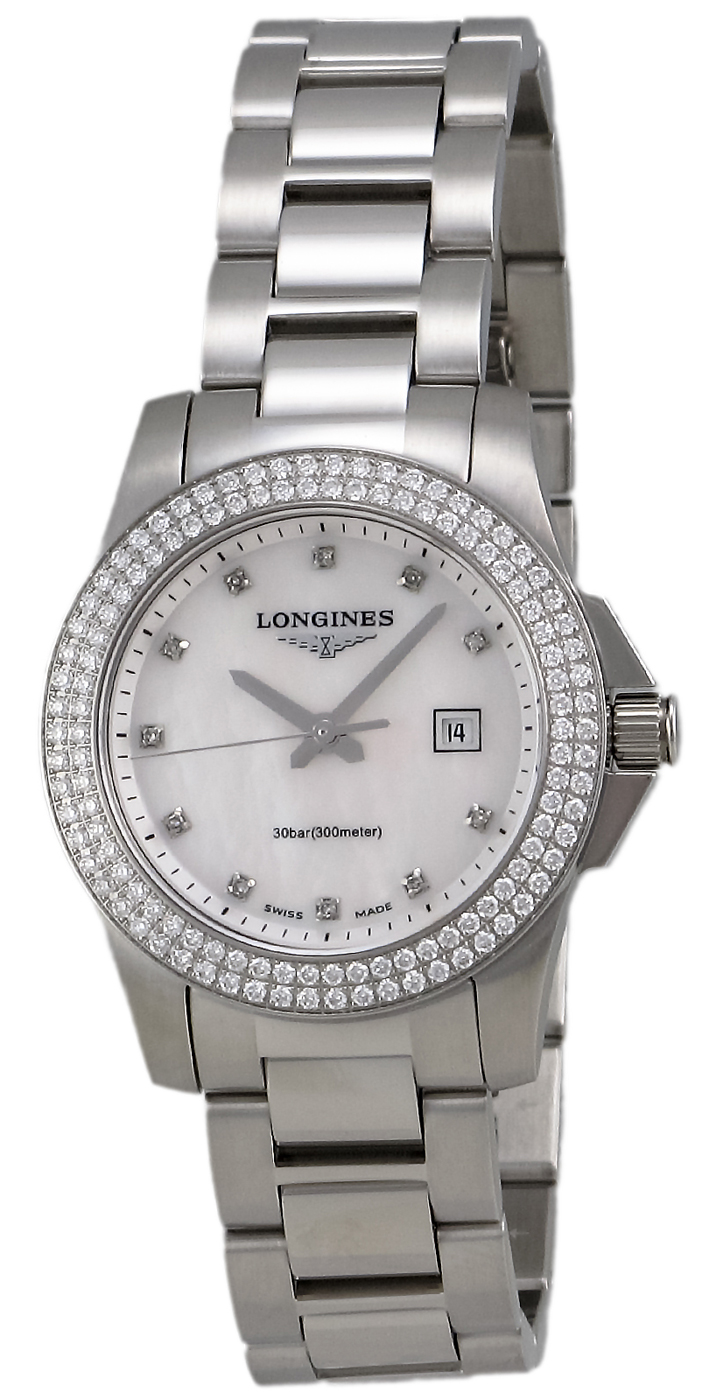 Longines conquest discount diamond ladies watch