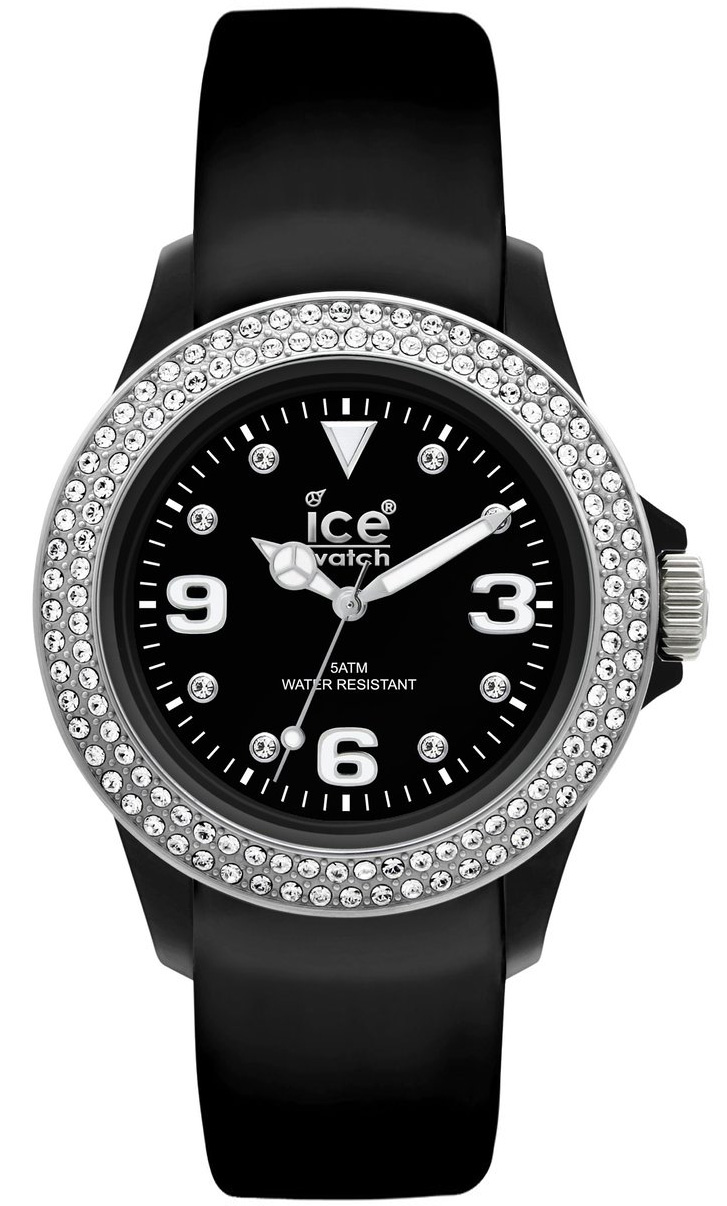 Details about Ice-Watch Stone Tycoon Swarovski Black Polyamide Steel Strap  Watch ST.BS.U.L.10