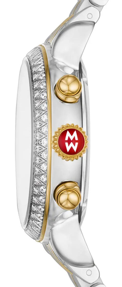 Michele CSX-36 Chronograph Mother of Pearl Dial Stainless Steel Womens Watch Michele CSX-36 Chronograph Mother of Pearl Two-Tone Womens  main image 4