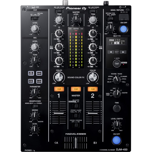美品 Pioneer DJ DJM-450 デッキセーバー付き Pioneer DJ DJM-450 2-Channel DJ Mixer with FX + Decksaver