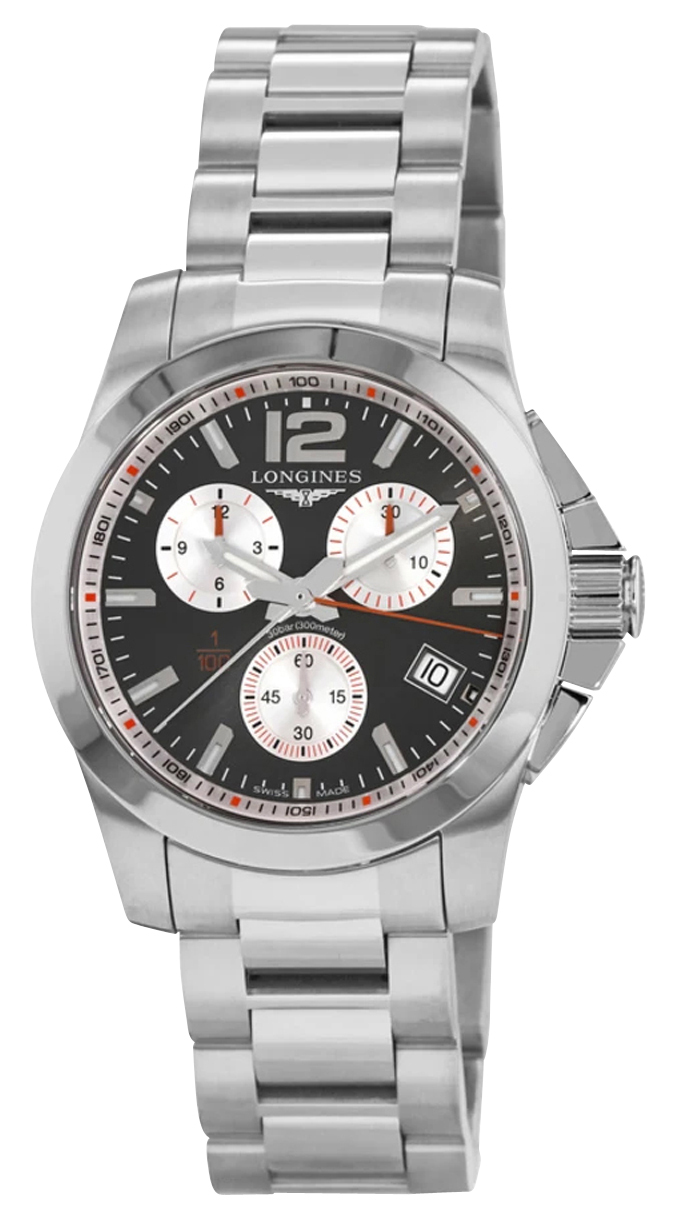 Longines Conquest Roland Garros Chronograph Steel Diver Men Watch