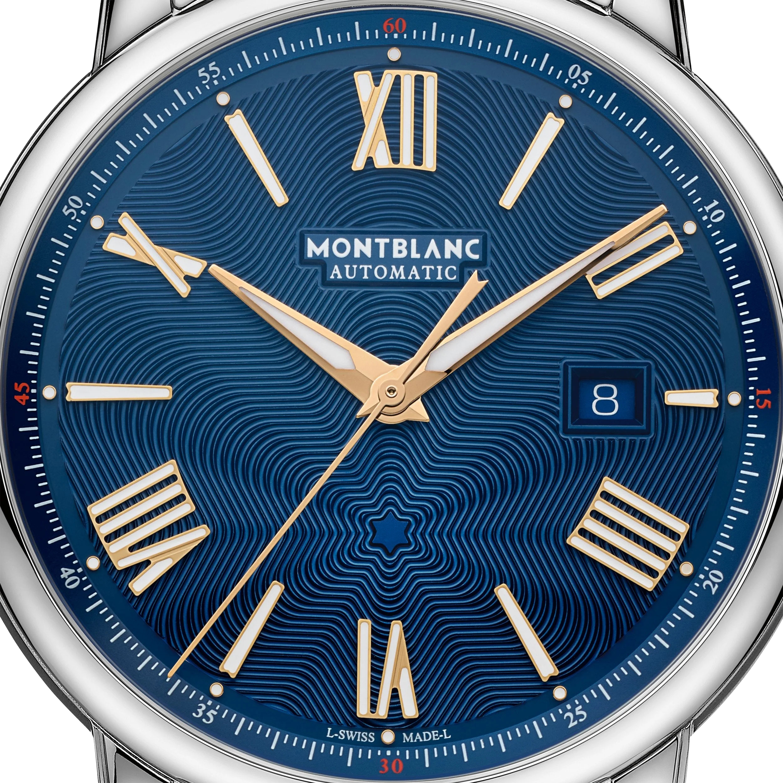 Limited Ed. Montblanc Star Legacy Automatic Steel Blue Dial Mens