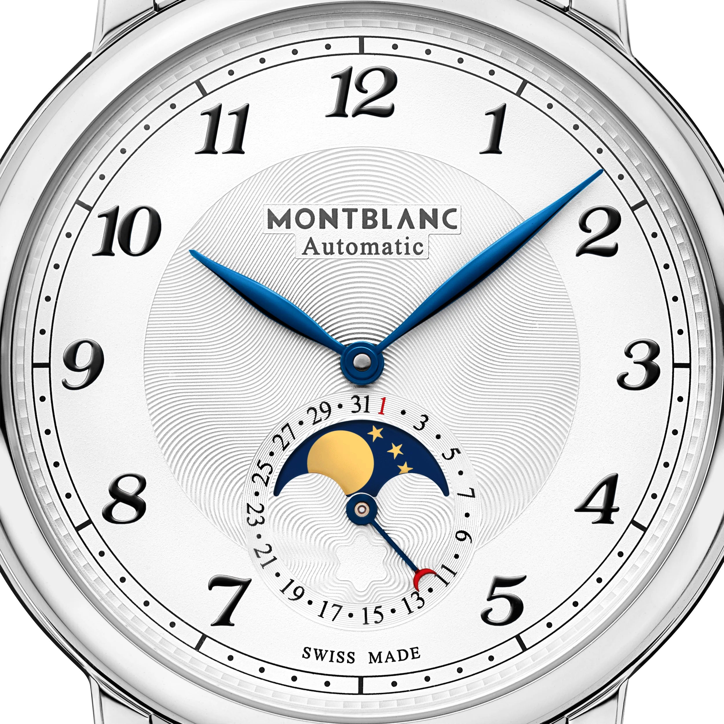 Montblanc Star Legacy Moonphase Automatic Blue Leather Date Mens